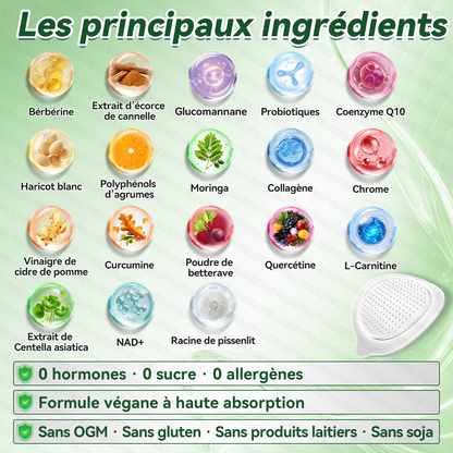 Boutique officielle 🐻🐻𝐆𝐋𝐎𝐑𝐄𝐍𝐃𝐀® Moringa · Berbérine + NAD+ – Patch Microneedle Nano Avancé 10-en-1 (1×/jour, résultats visibles en 7 jours) | Obésité, relâchement cutané, apnée du sommeil, articulations, etc.-#YUN7