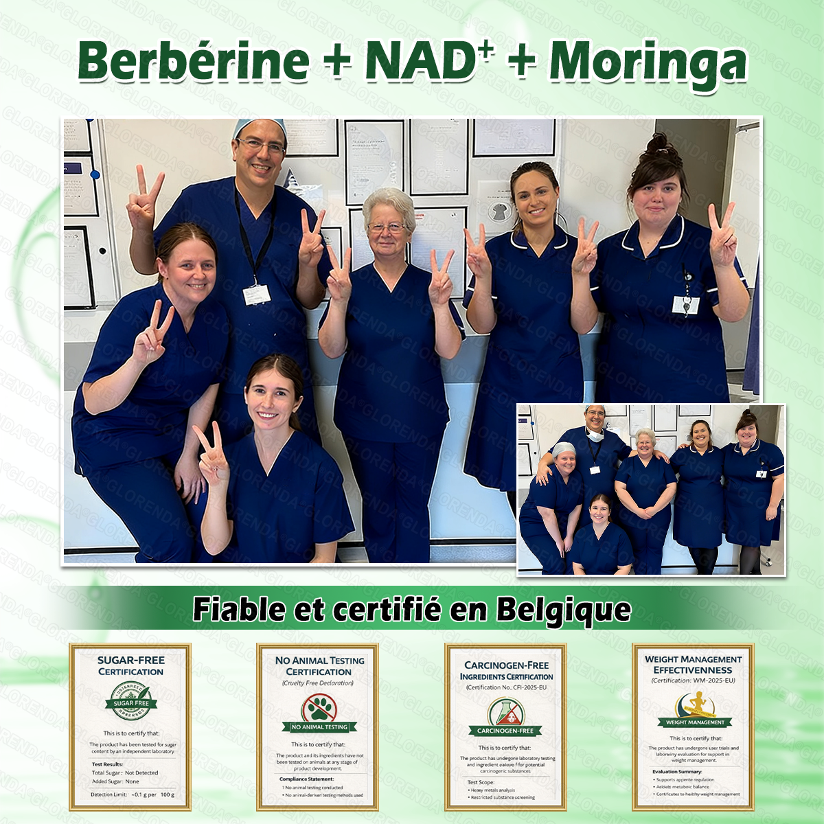 Boutique officielle 🍋🍋𝐆𝐋𝐎𝐑𝐄𝐍𝐃𝐀® Moringa · Berbérine + NAD+ – Patch Microneedle Nano Avancé 10-en-1 (1×/jour, résultats visibles en 7 jours) | Obésité, relâchement cutané, apnée du sommeil, articulations, etc.-LYJ